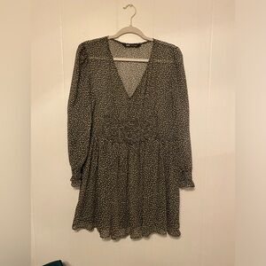 Boho Black/Brown Floral Dress